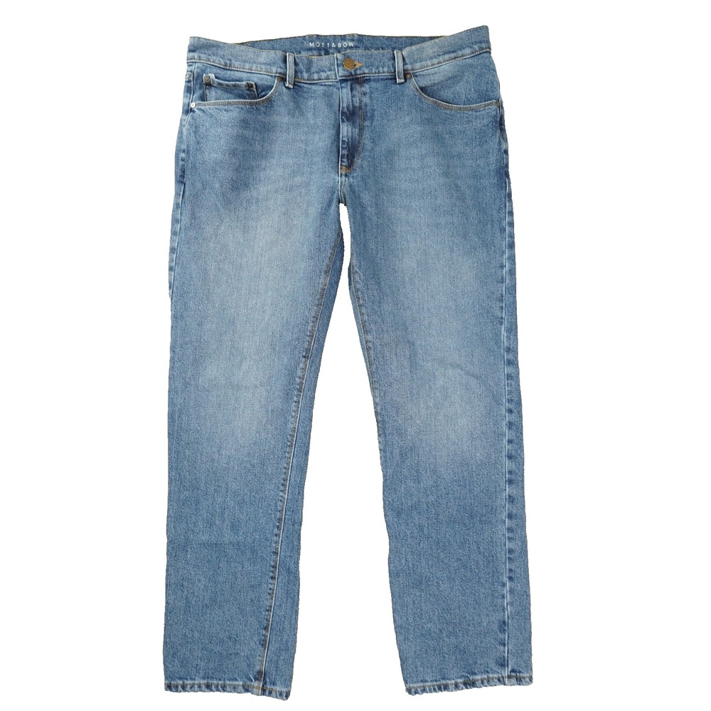 Mott & Bow Benson Slim Fit Jeans Men's 36x30 Blue Medium Wash Streetwear